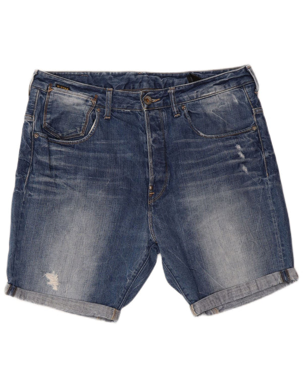 G-STAR Denimshorts til mænd W34 Stor blå bomuld