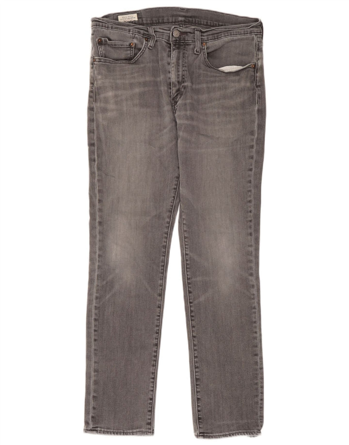 Levi's Slim Jeans til mænd W34 L32 Grå bomuld
