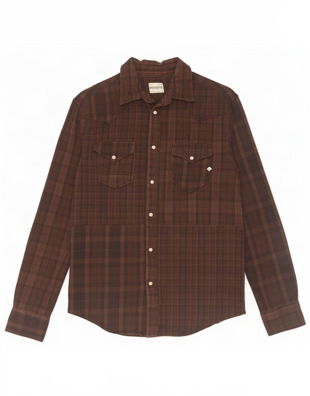 Jack & Jones herre flannelskjorte medium brun ternet bomuld