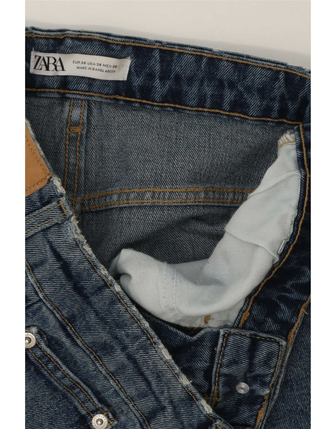 Zara Herre Denim Shorts EU 38 Small W30 Blue