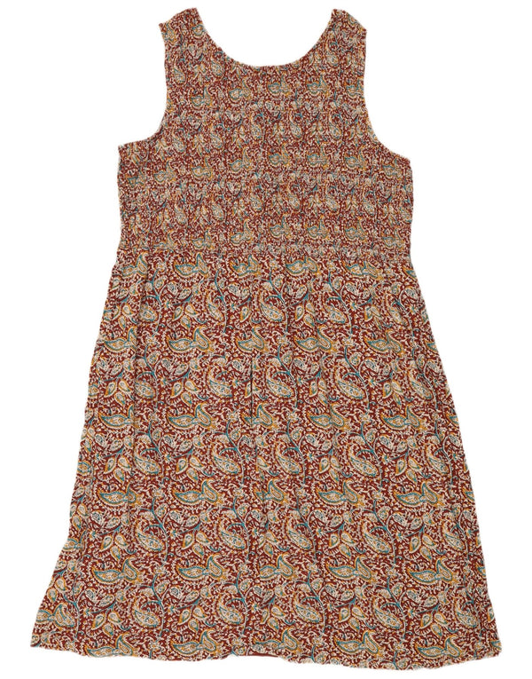 Fat Face Dame Ærmeløs Maxikjole UK 24 4XL Flerfarvet Paisley