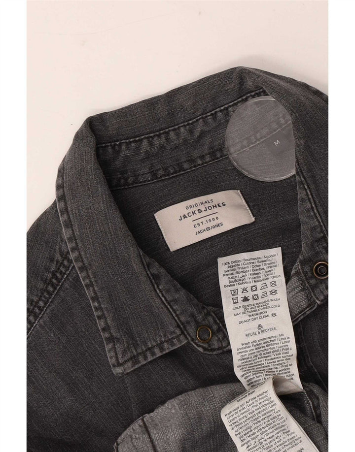 Jack & Jones Denimskjorte til mænd mellemgrå bomuld
