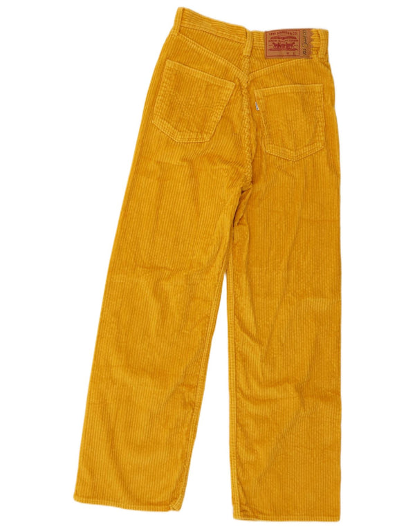 Levi's Womens The Simpsons Højtaljede fløjlsbukser W28 L31 Gul