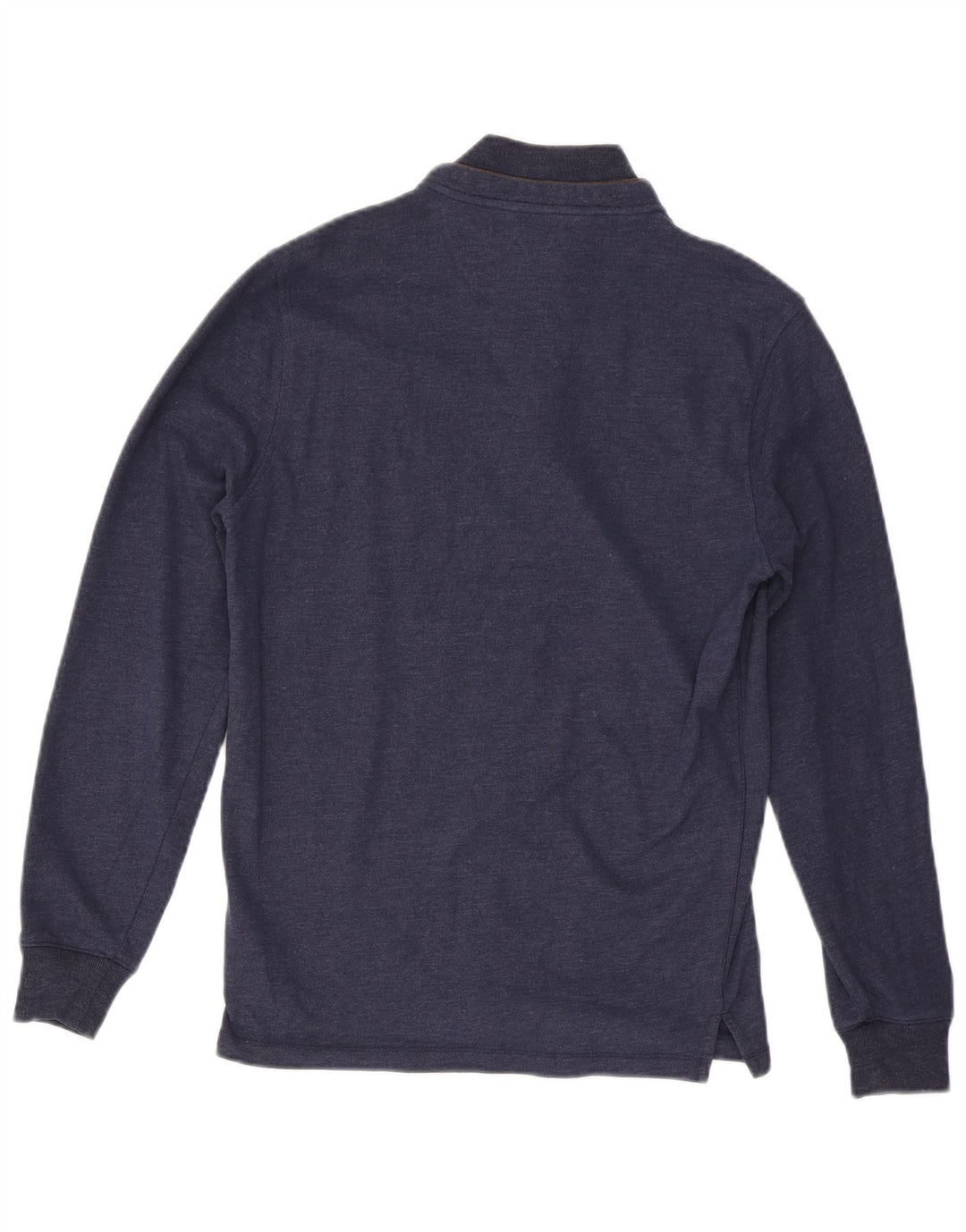MASSIMO DUTTI Herre lynlås-hals Top Langærmet Medium Navy Blue Bomuld