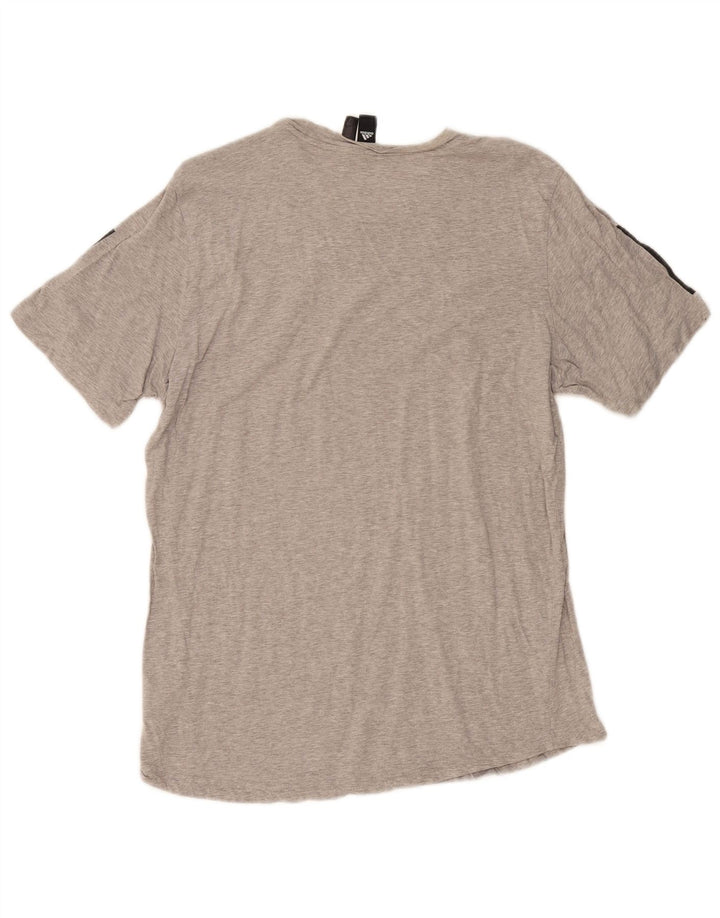 Adidas Herre grafisk T-shirt top mellemgrå bomuld