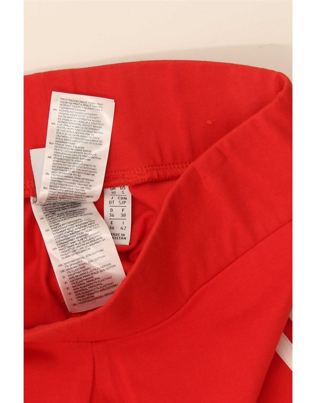 Adidas Dame Leggings UK 10 Small Red Bomuld