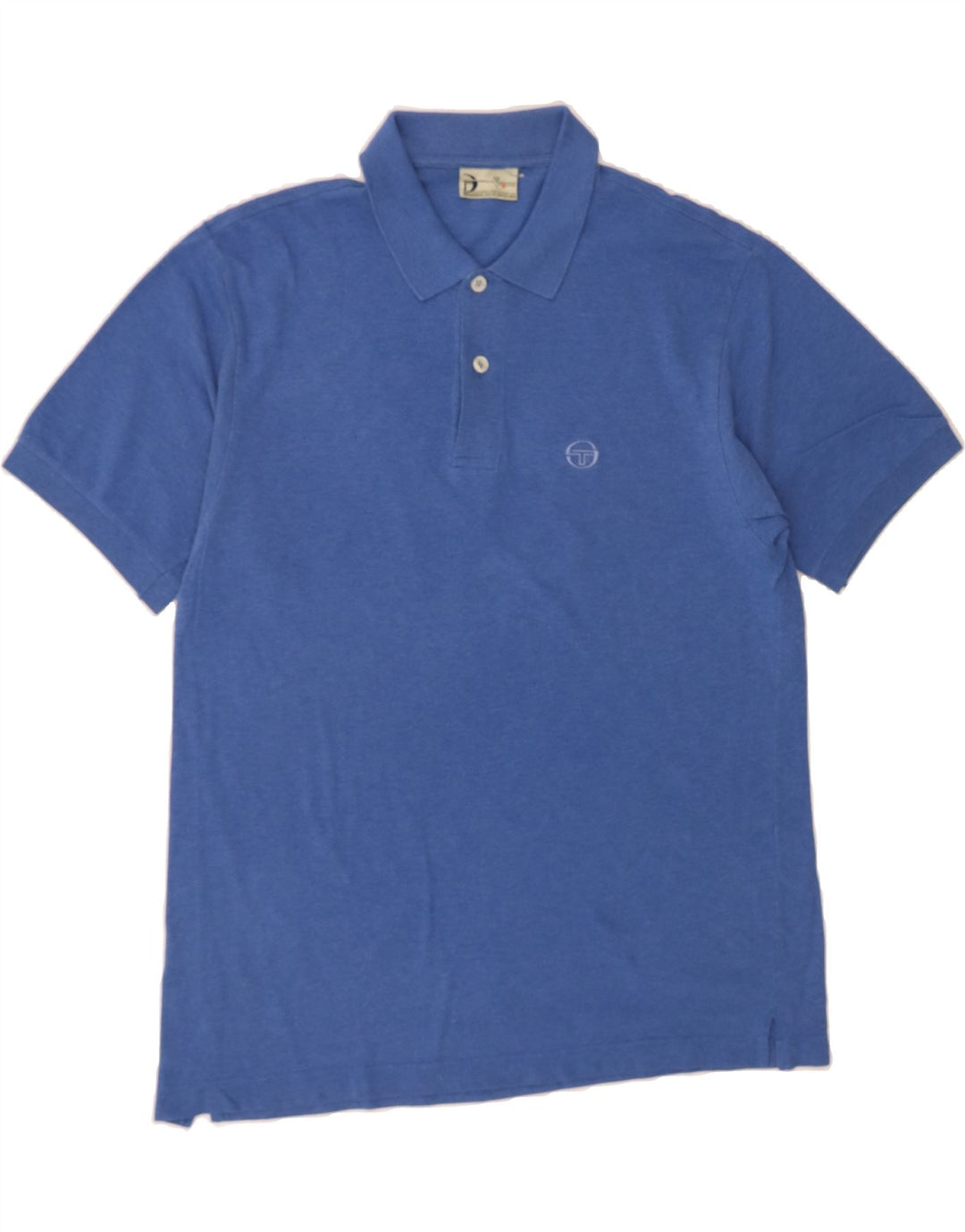 SERGIO TACCHINI Mens Polo Shirt IT 50 Medium Blue Cotton Vintage Sergio Tacchini and Second-Hand Sergio Tacchini from Messina Hembry 