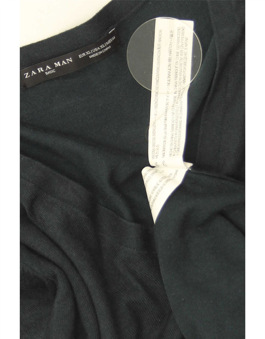 Zara Herre V-hals sweater XL Grøn viskose