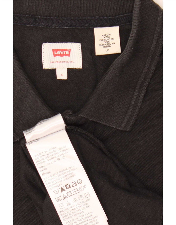 Levi's herre poloshirt Stor sort bomuld
