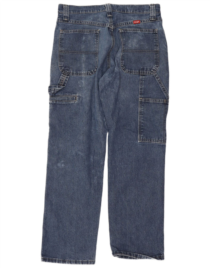 Wrangler Herre Cargo Straight Jeans W30 L30 Blå Bomuld