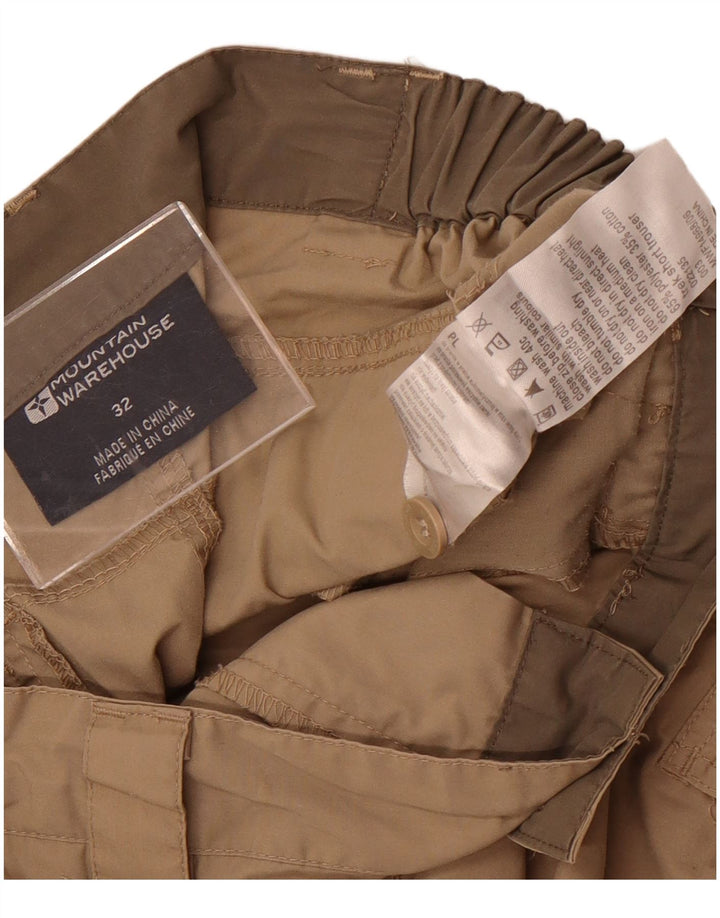 Mountain Warehouse Herre Straight Cargo Bukser W32 L29 Beige Polyester