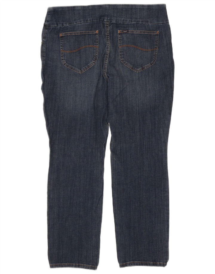 LEE Dame Sculpting Mid Rise Slim Jeans US 18 2XL W36 L29 Navy Blue