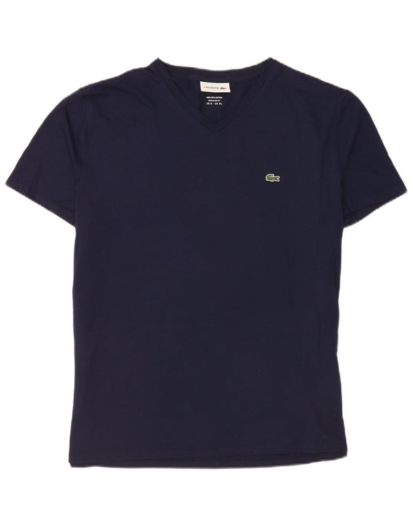 Lacoste Herre Regular Fit T-Shirt Top Size 6 XL Marineblå Bomuld