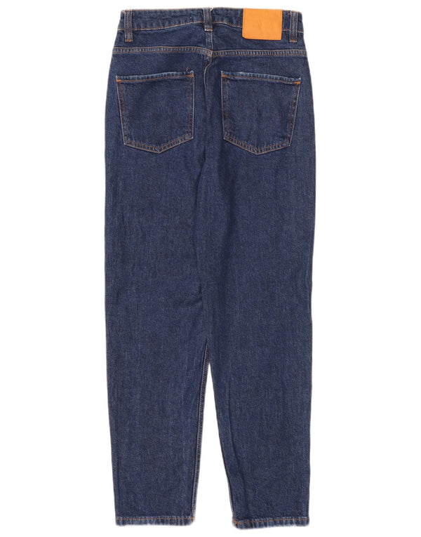 Zara Dame Straight Jeans EU 36 XS W26 L28 Marineblå Bomuld