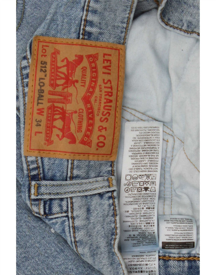 Levi's Herre 512 Slim Tapered Jeans W34 L34 Blå Bomuld