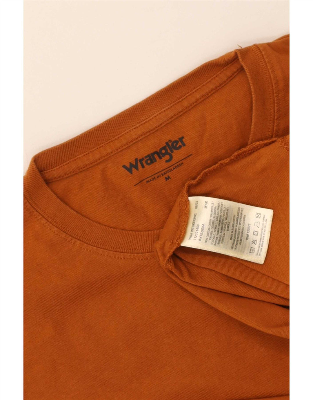 Wrangler Herre Top Langærmet Medium Brun Bomuld