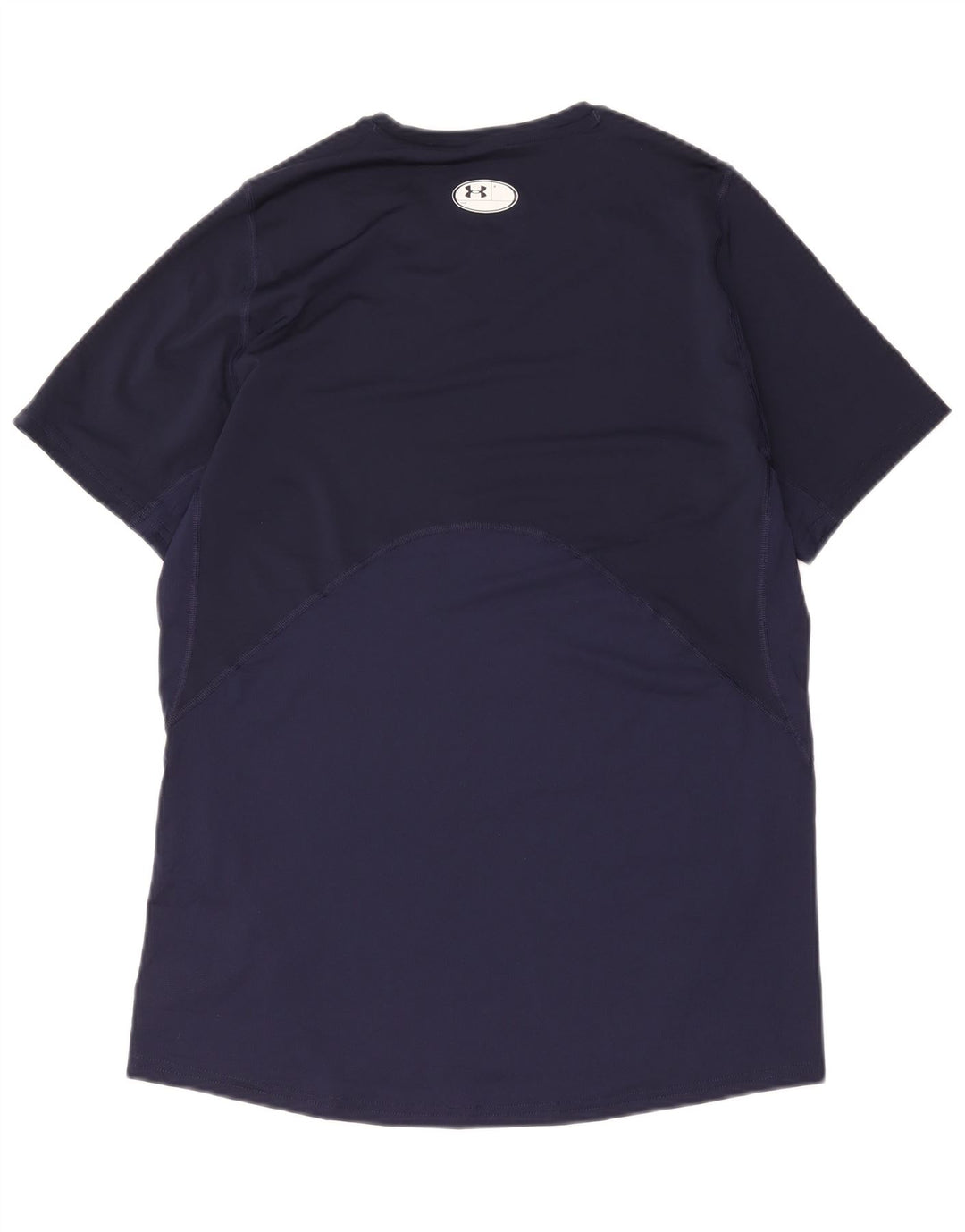 Under Armour Herre Heat Gear T-Shirt Top Large Navy Blue Polyester