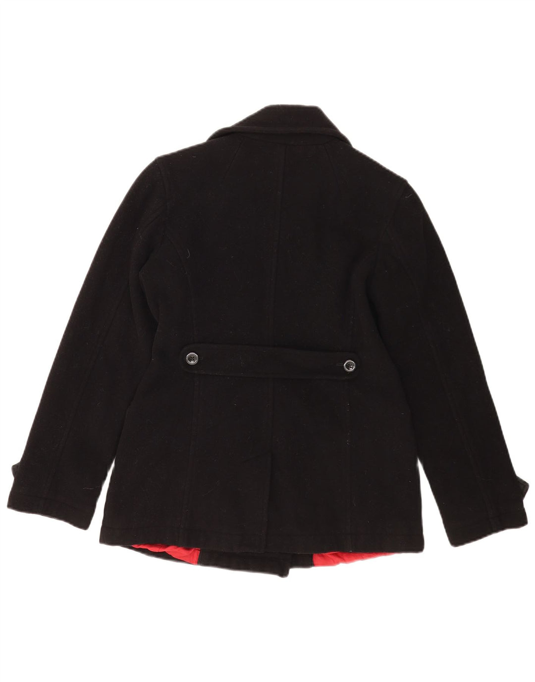Tommy Hilfiger Dame Ærtefrakke UK 12 Medium Sort Uld