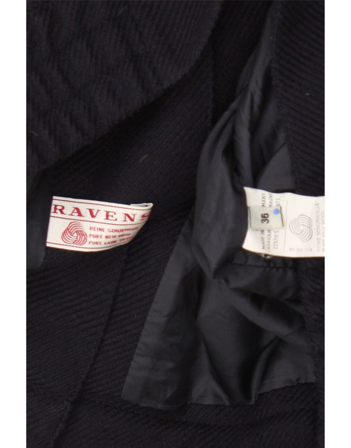 Ravens Womens Oversized Bomber Jacket EU 36 Small Navy Blue New Wool