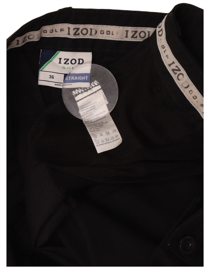 Izod Chino Shorts til mænd W36 Large Black Polyester