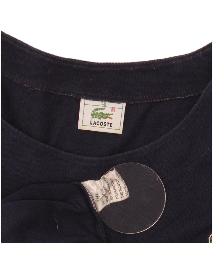 Lacoste T-shirt top til kvinder størrelse 40 Mellem marineblå bomuld