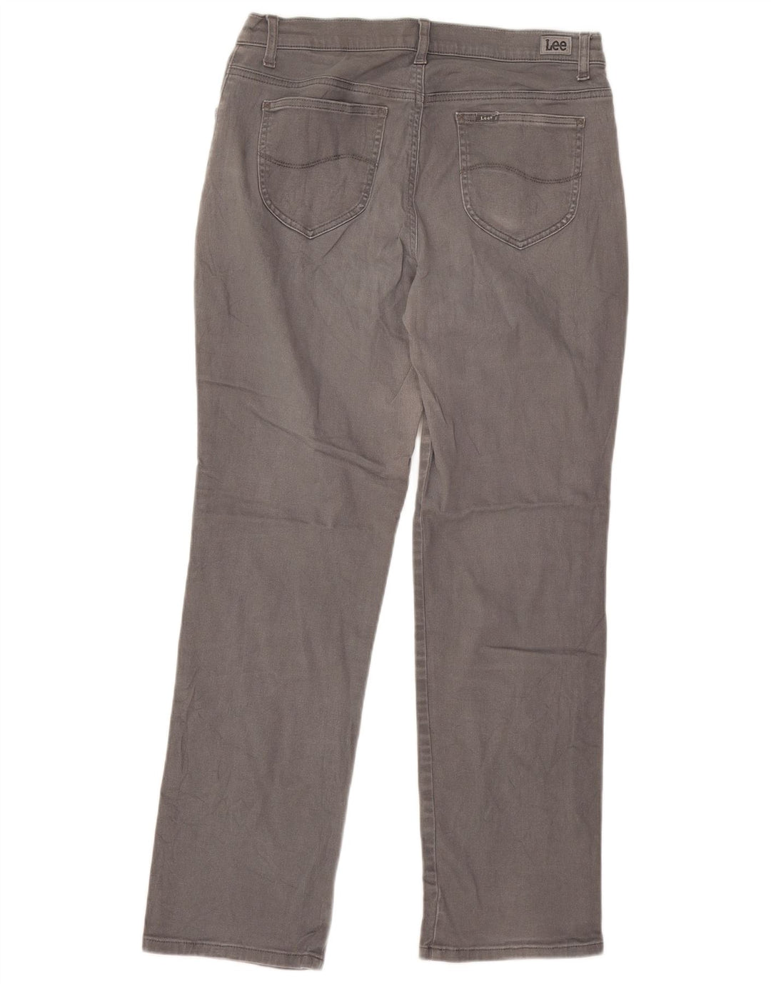 LEE Dame Mid Rise Regular Fit Straight Jeans W32 L29 Grå