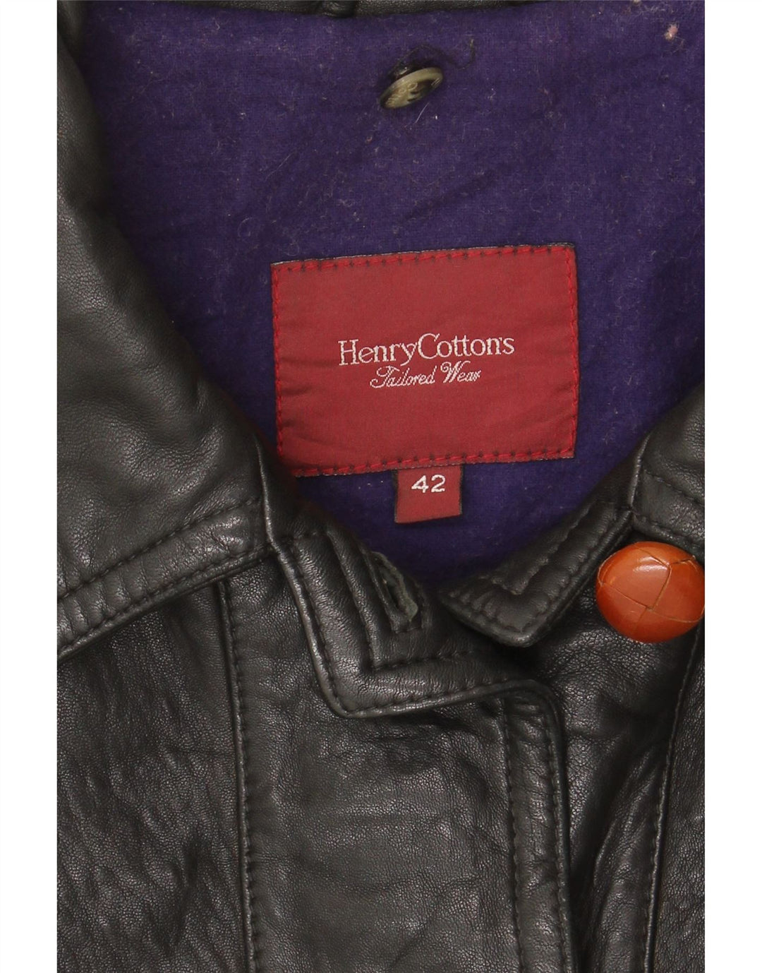 Henry Cottons Dame Oversized Læderjakke IT 42 Medium Sort Læder