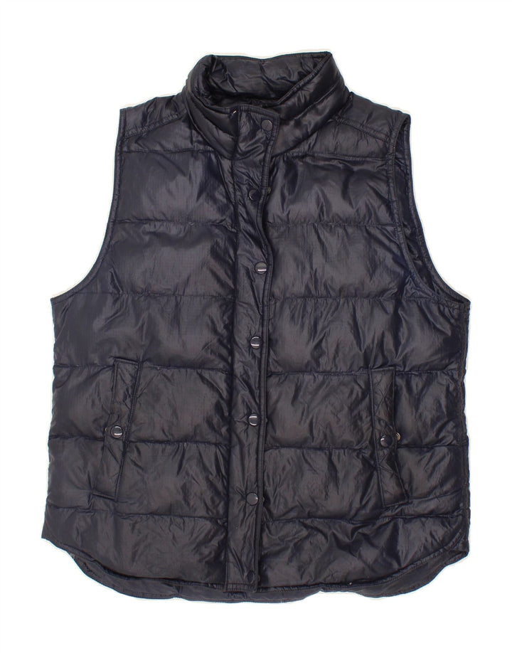 J. CREW Womens Padded Gilet UK 14 Medium Navy Blue Nylon Vintage J. Crew and Second-Hand J. Crew from Messina Hembry 