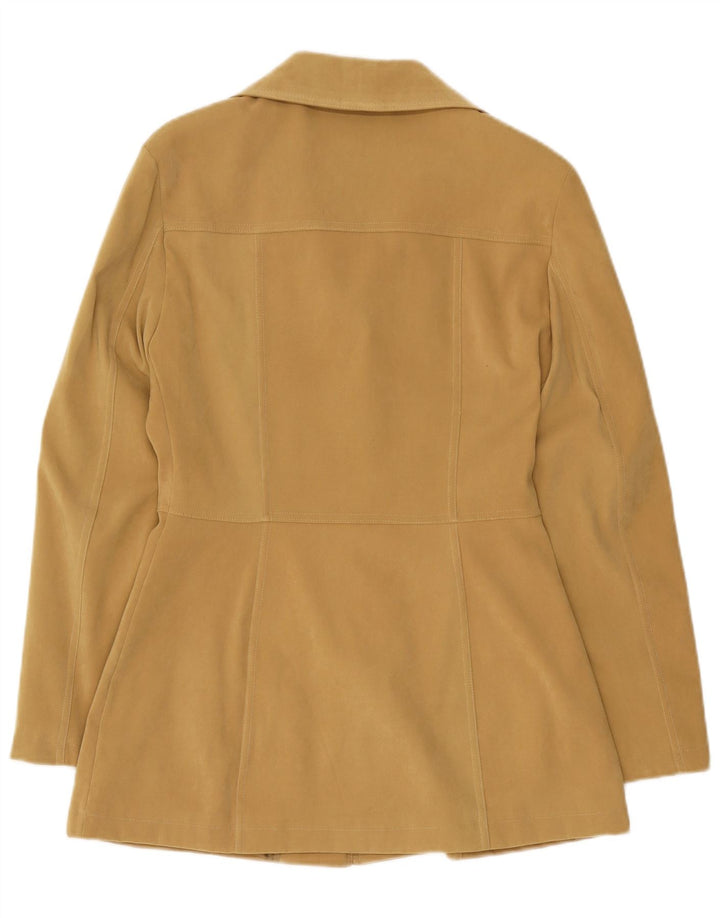 Specchio Dame 4-knaps blazerjakke UK 14 Large Beige Polyester