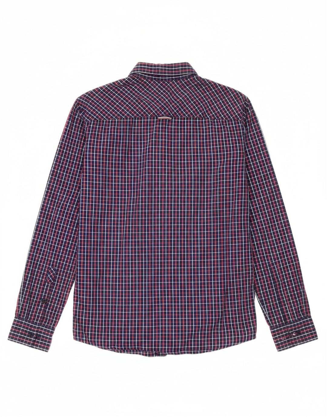 TOMMY HILFIGER Mens Regular Fit Shirt Small Navy Blue Check