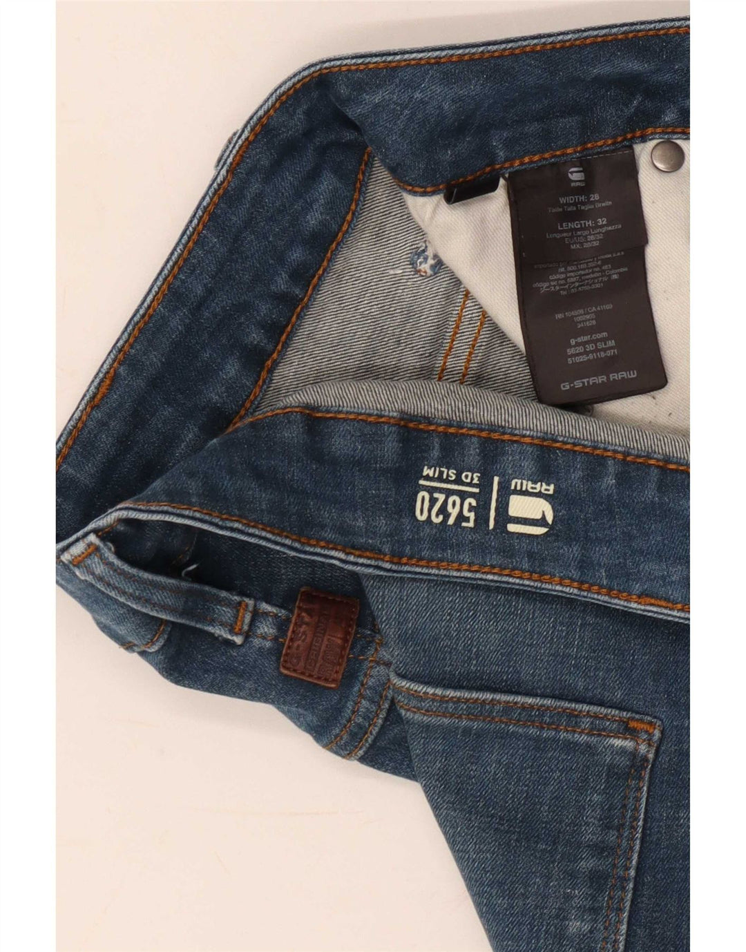 G-Star Herre 3D Arc Slim Jeans W28 L32 Blå Bomuld