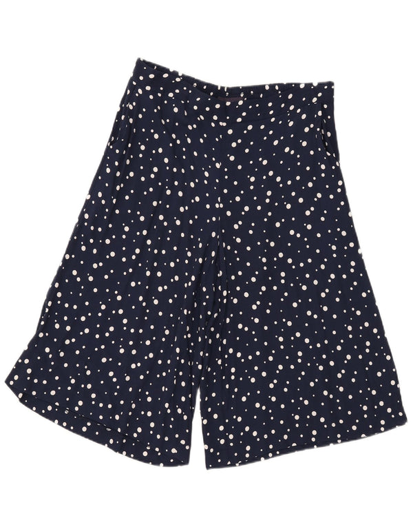 Marks & Spencer Bermuda-shorts til kvinder UK 12 Medium W32 Marineblå plettet