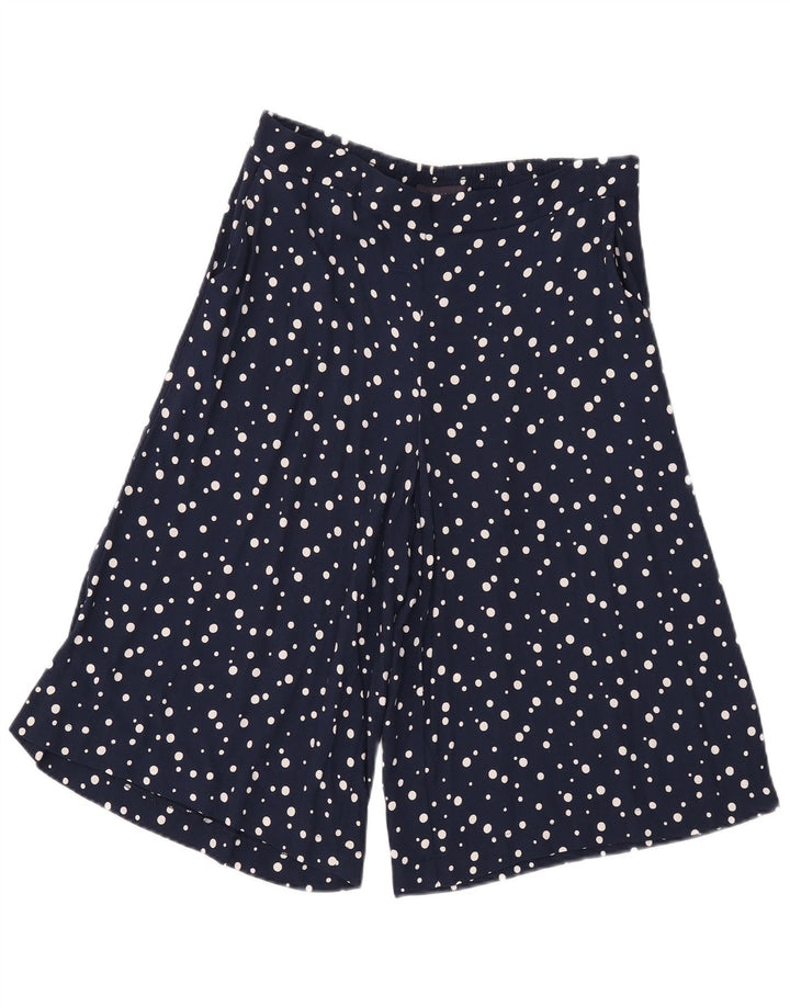 Marks & Spencer Bermuda-shorts til kvinder UK 12 Medium W32 Marineblå plettet
