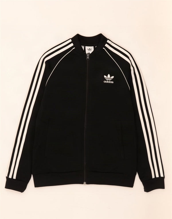 Adidas Drenge Træningsdragt Topjakke 11-12 År Sort Polyester
