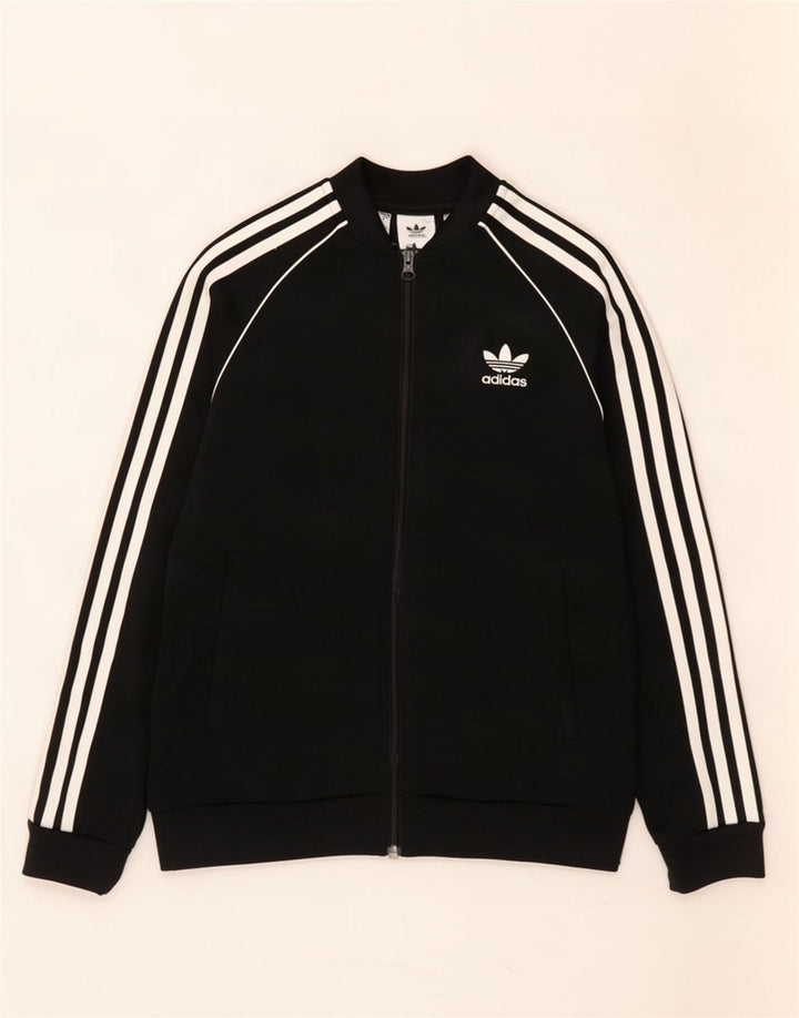 Adidas Drenge Træningsdragt Topjakke 11-12 År Sort Polyester