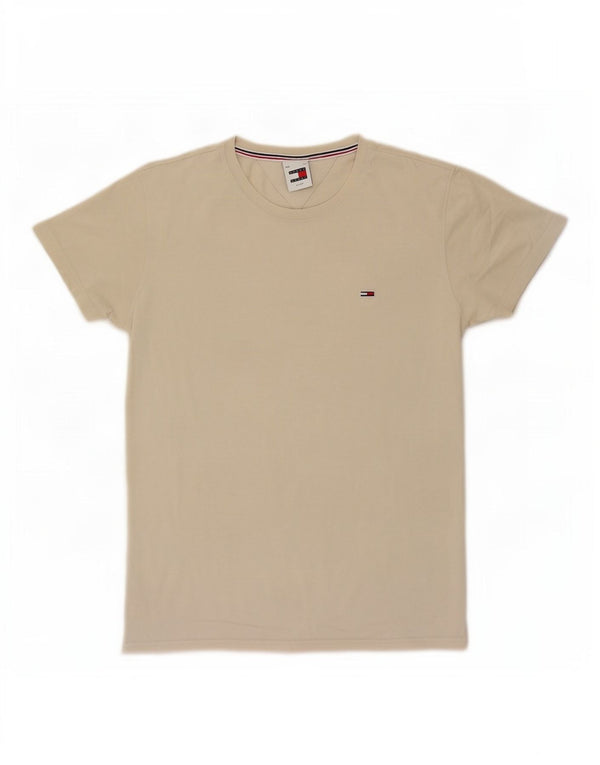 Tommy Hilfiger Herre T-Shirt Top XL Beige Bomuld