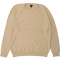 J. CREW Mens Crew Neck Jumper Sweater XL Beige Cotton Vintage J. Crew and Second-Hand J. Crew from Messina Hembry 