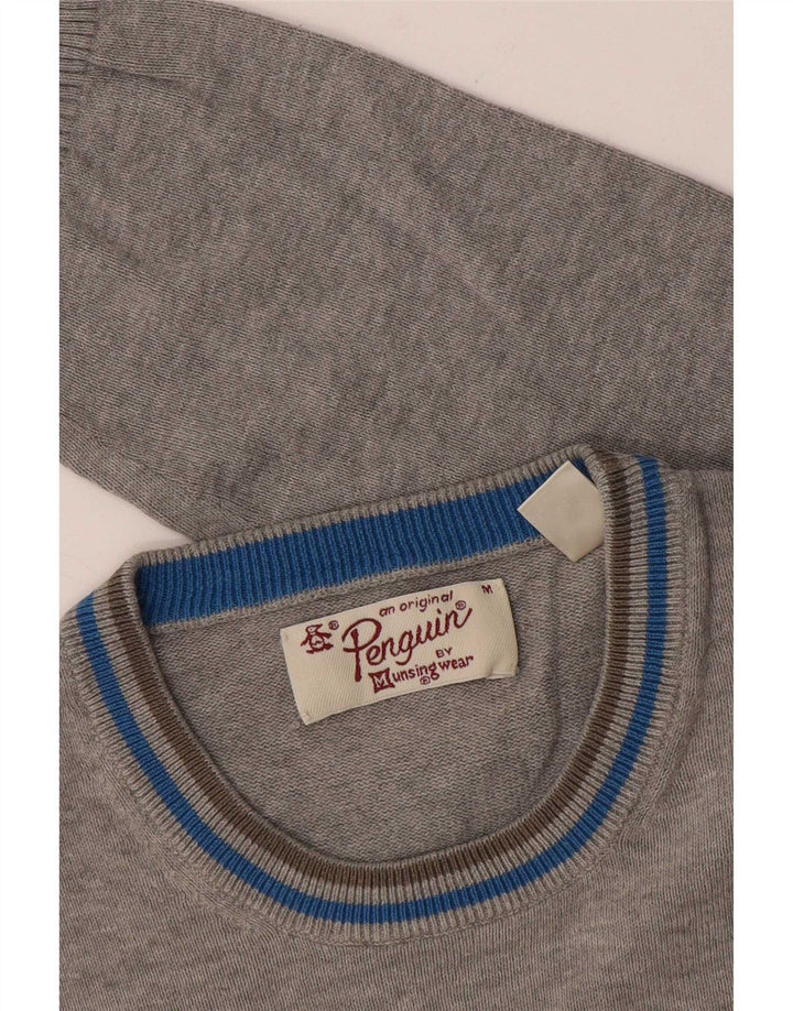 Penguin Herre sweater med rund hals mellemgrå