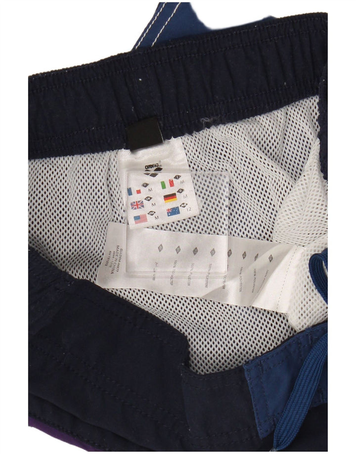 Arena Grafiske svømmeshorts til mænd Medium Blue Colourblock Polyester