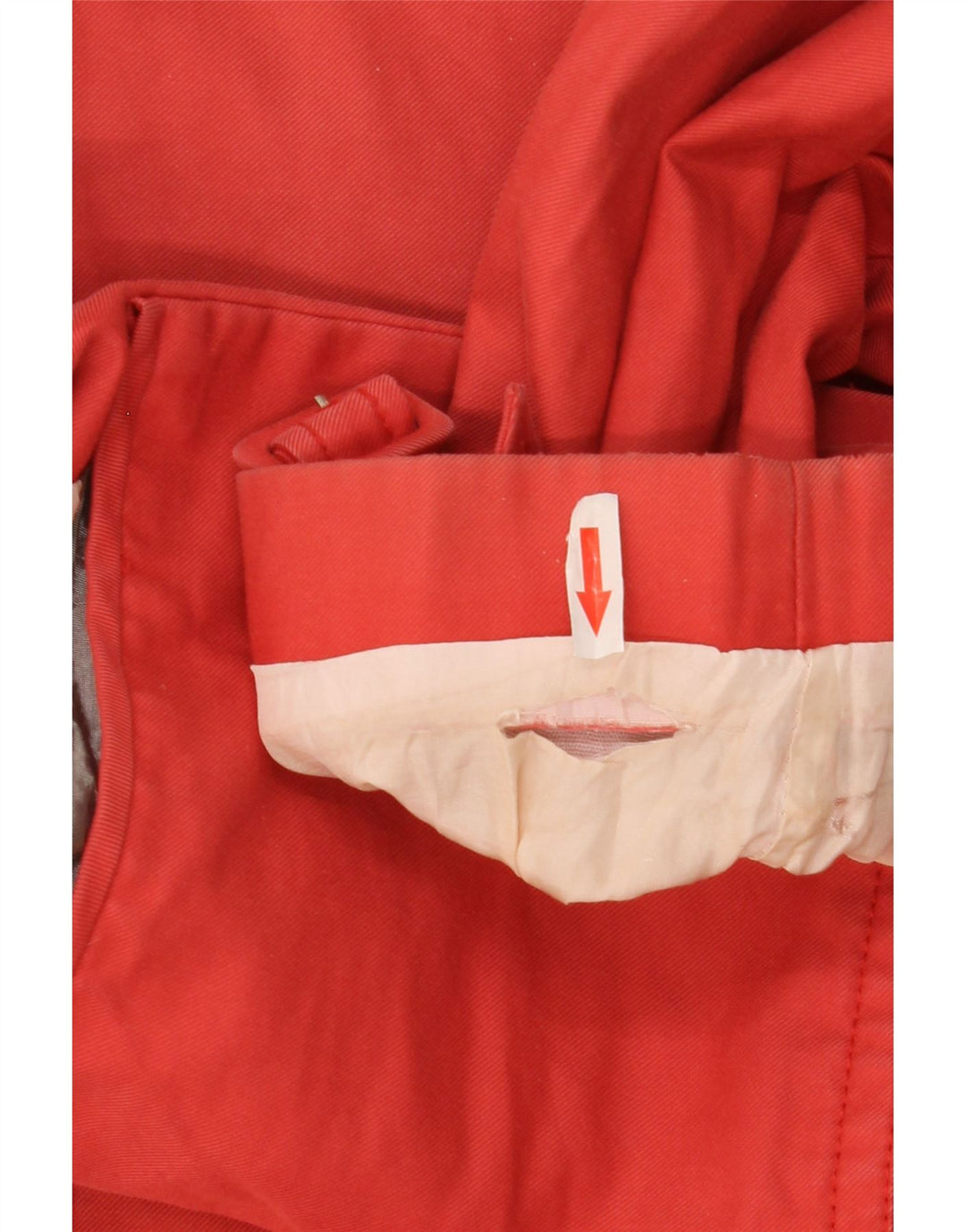 Træner Kvinder Kort Trench Coat UK 18 XL Rød Bomuld