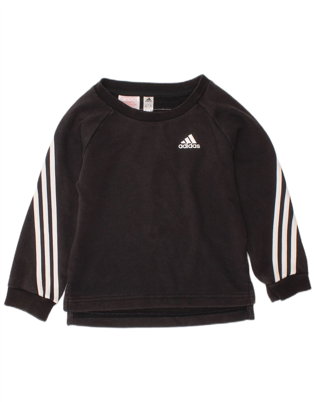 ADIDAS Baby Drenge Sweatshirt Jumper 18-24 måneder Sort Bomuld