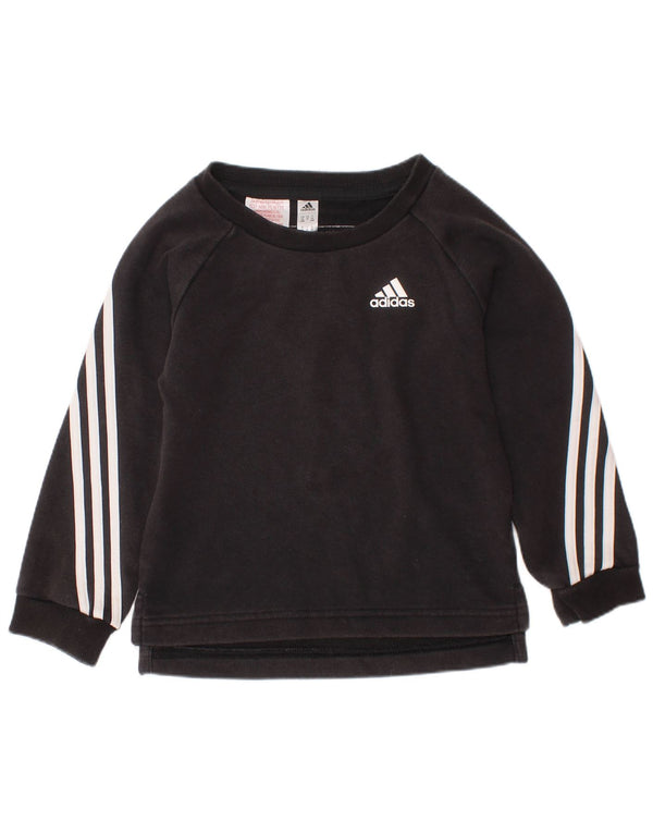 ADIDAS Baby Boys Sweatshirt Jumper 18-24 Months Black Cotton