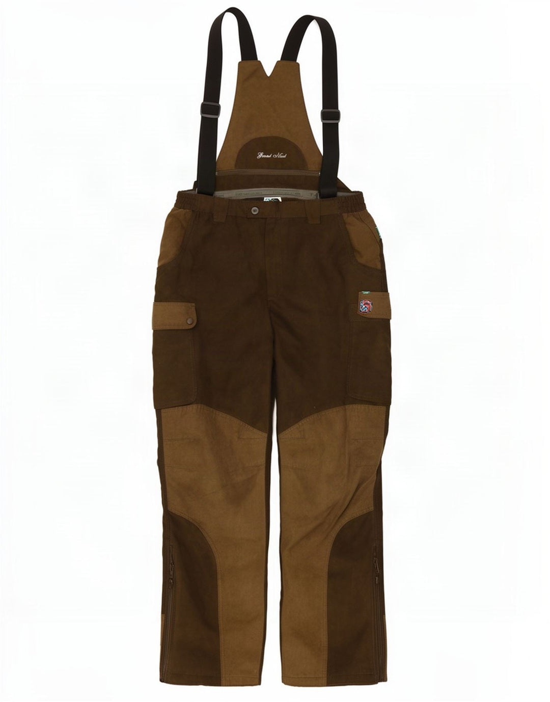 Percussion Herre Dungarees Cargo Bukser W34 L31 Khaki Colourblock