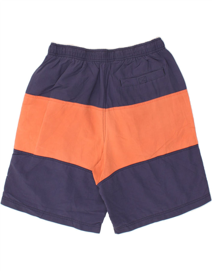 L.L.BEAN Mens Swimming Shorts Medium  Navy Blue Colourblock Polyester Vintage L.L.Bean and Second-Hand L.L.Bean from Messina Hembry 