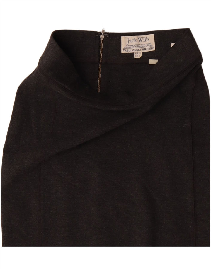 JACK WILLS Dame Mini-nederdel UK 10 Small W26 Grå Viscose