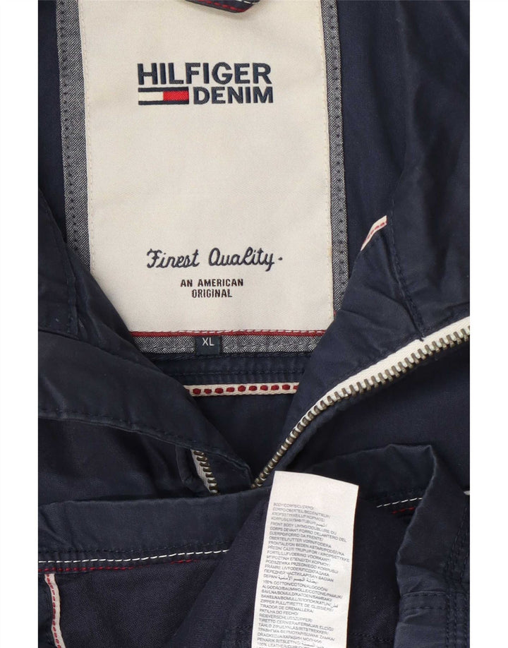 Tommy Hilfiger Herre Bomber Jacket UK 42 XL Navy Blue Bomuld