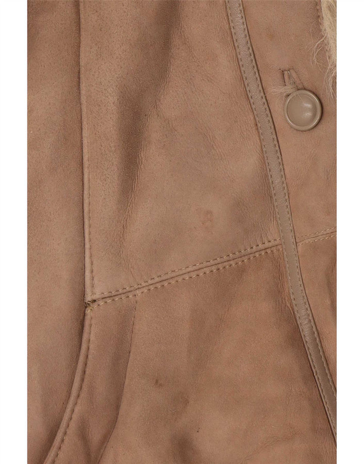 Vintage Dame Shearling Jacket IT 46 Large Beige