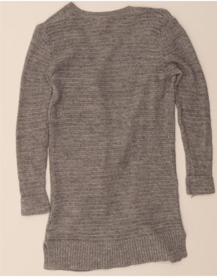 WHITE STUFF Womens Longline Open Cardigan Sweater UK 8 Small  Grey Cotton Vintage White Stuff and Second-Hand White Stuff from Messina Hembry 