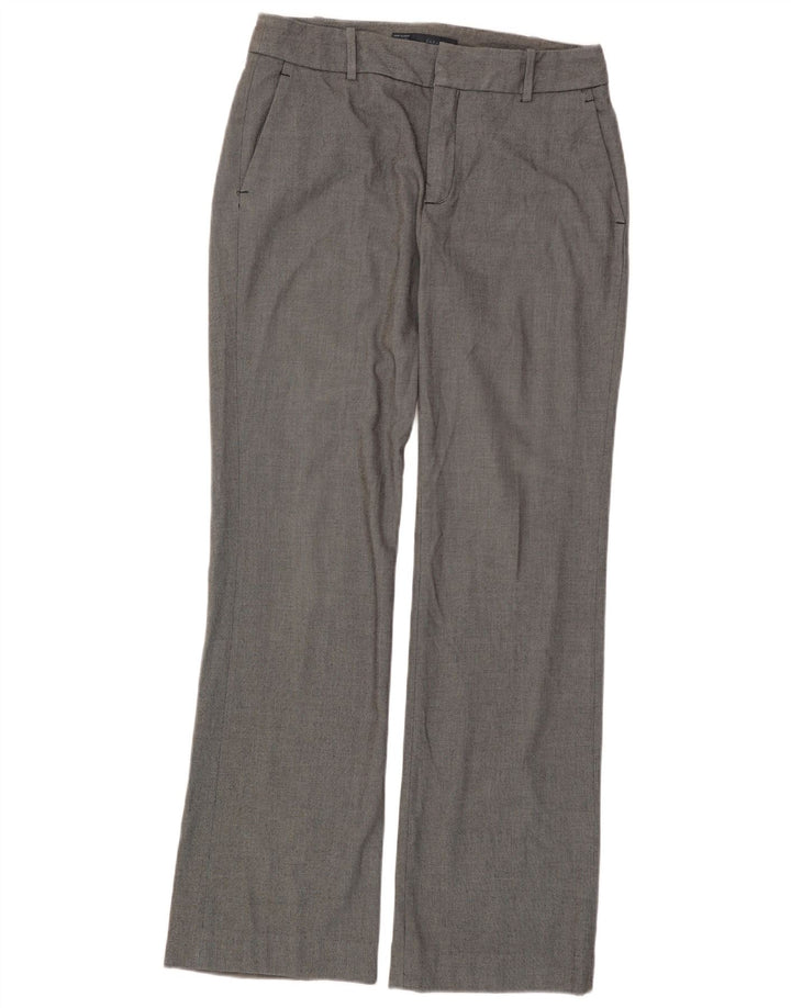 Zara Dame Bootcut Chino Bukser EU 40 Medium W30 L32 Grå Plettet