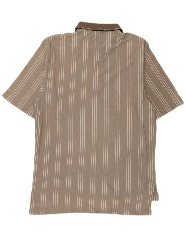 NIKE Poloskjorte til mænd UK 39/41 Medium beige stribet